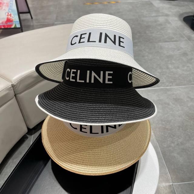 Celine赛琳 新款复古皮带款礼帽盆帽平顶草帽 出街必备超好搭配 赶紧入手